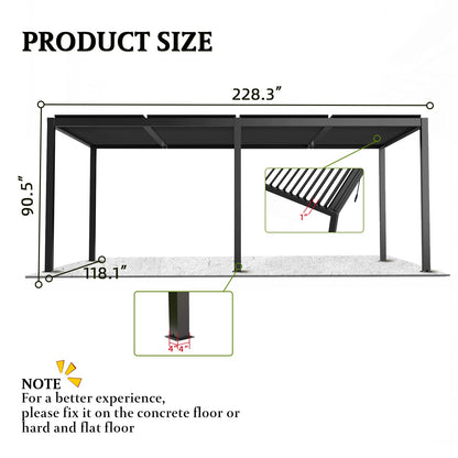 Louver Pergola 10x19FT