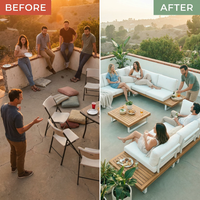Coastline Atelier Modular Deck Lounge — Before & After