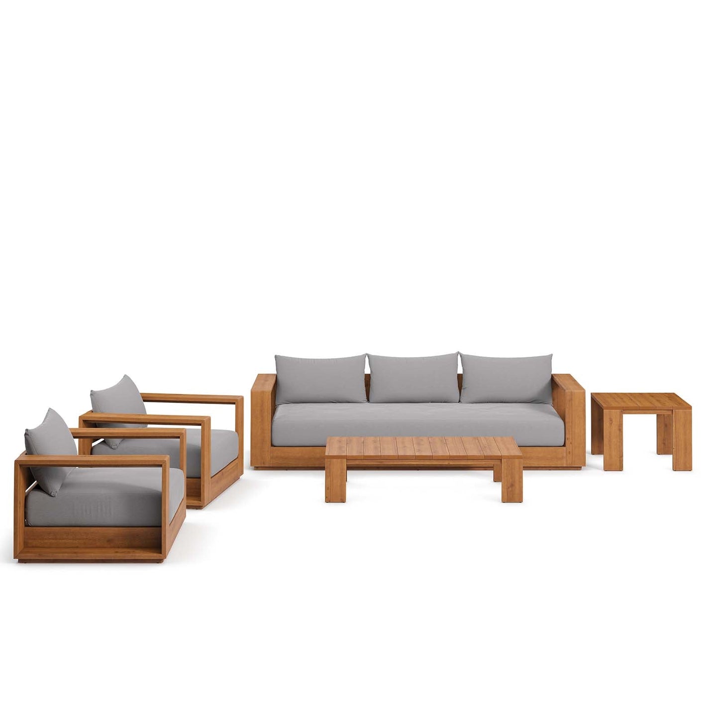 Tahoe 5-Piece Outdoor Patio Acacia Wood Furniture Set