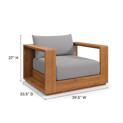 Tahoe 5-Piece Outdoor Patio Acacia Wood Furniture Set