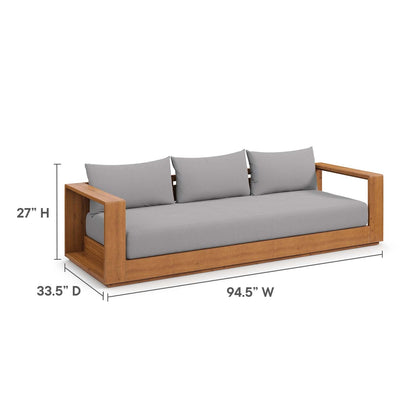 Tahoe 5-Piece Outdoor Patio Acacia Wood Furniture Set
