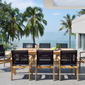 Rinjani Rectangular Teak Table and Fortuna Armchair Dining Set