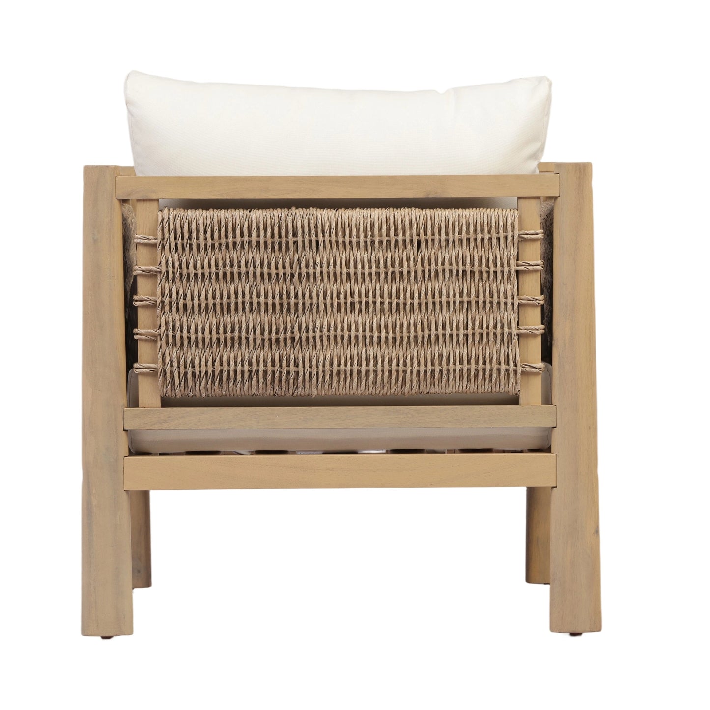 Set of 4 Outdoor Acacia Wood Patio Chairs